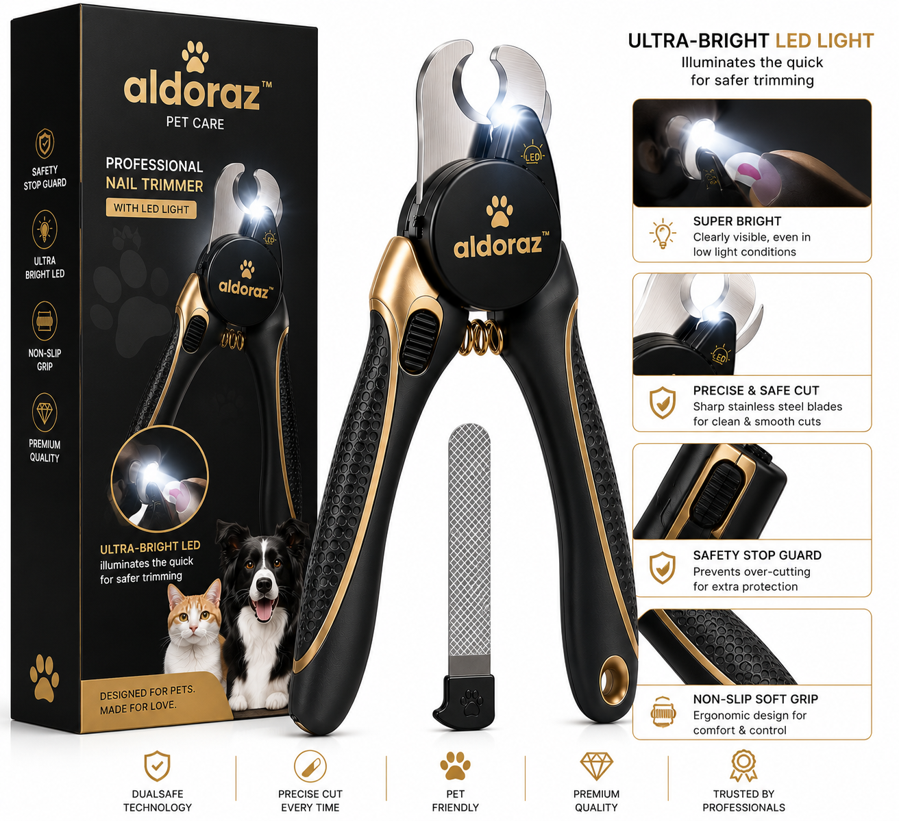 Aldoraz Pet Nail Clippers & Trimmers
